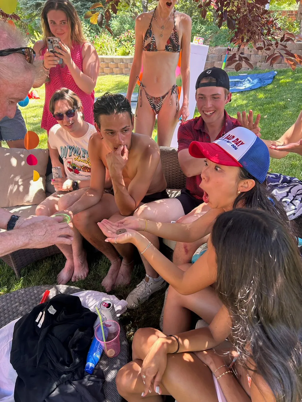 Bruce performing magic at the Inverness Golf Club party