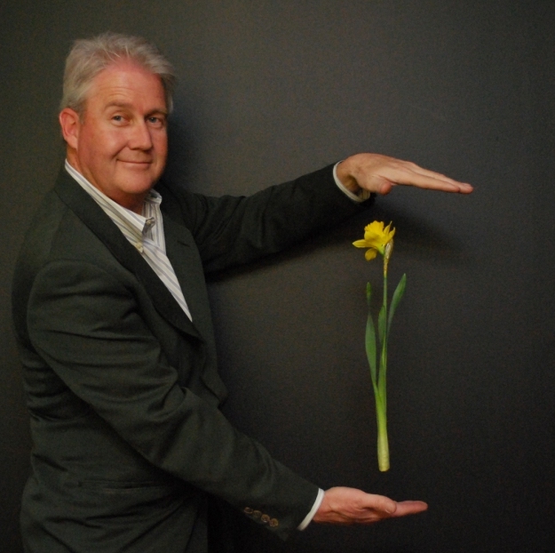 Bruce Erickson floating a flower mid-air