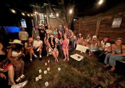 A birthday party with hats in Denver's lower highlands