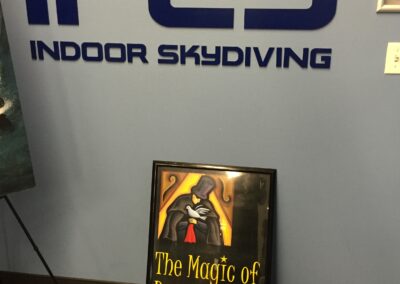 I performed close-up magic at iFly indoor skydiving for people waiting their turn
