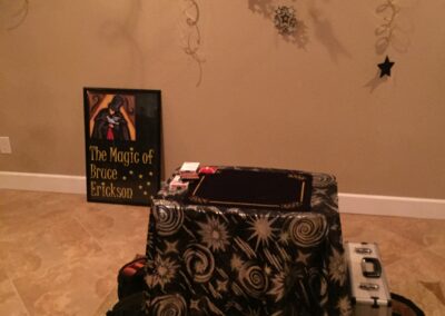 performing magic at a book club party in Aurora